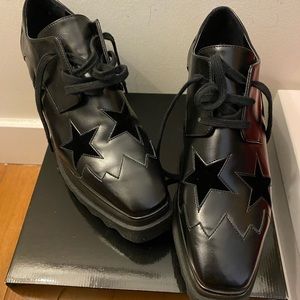 Stella McCartney Elyse Platform Black Stars sz 37